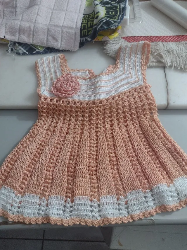 Vestido croche best sale 2 anos