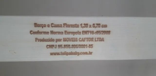 Desapego Cama que vira berço Modelo Floresta Branco e Avelã Marca Tulipa Baby Usado - Foto 3