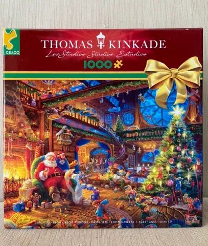 Quebra-1000 peças, jogo quebra-cabeça temático Natal para adultos