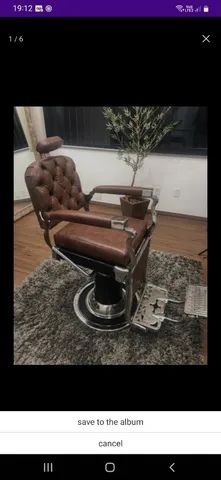 Cadeira barbeiro ferrante antiga