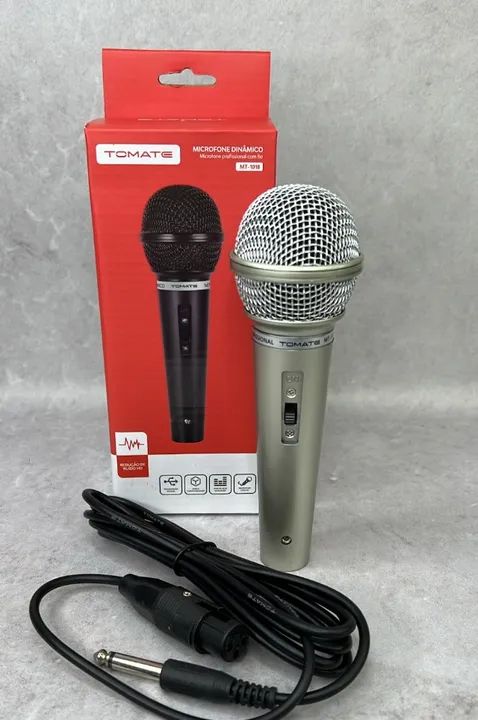 Microfone Profissional com fio - Entrega Grátis