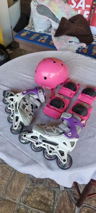 PATINS COM ASSESSÓRIOS OXELO ORIGINAL  - Foto 6
