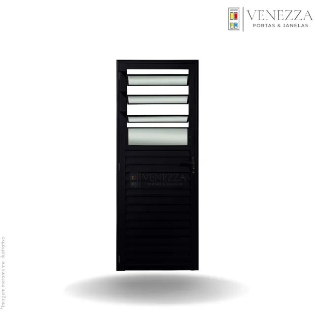 Porta de alumínio preto - Foto 2