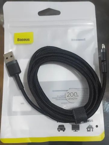 CABO PARA IPHONE BASEUS CALUFE 2M REFORÇADO  - Foto 2