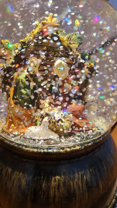 Lampião natalino com a Sagrada Família - Foto 2