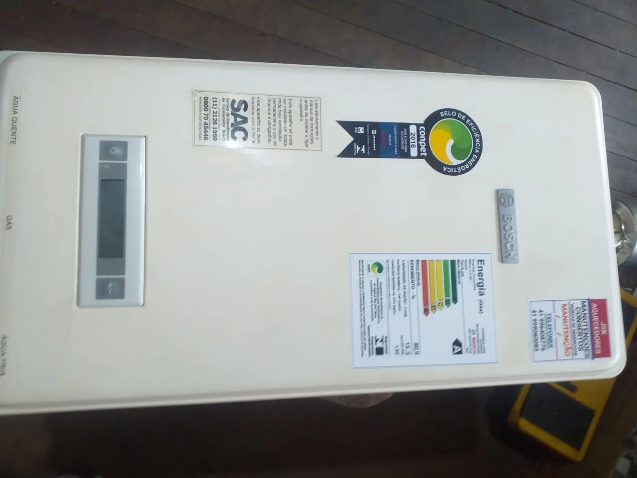 Aquecedor de água a gás Bosch - 80,9% de rendimento - Com selo Conpet! - Foto 4