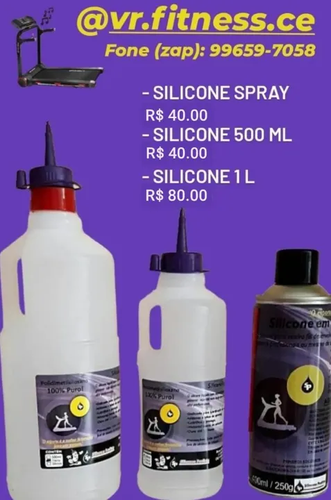 Silicone puro para esteira.