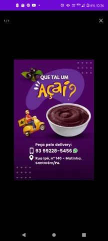 Açai fresquinho grosso, puro e muito saboroso ? - Foto 2