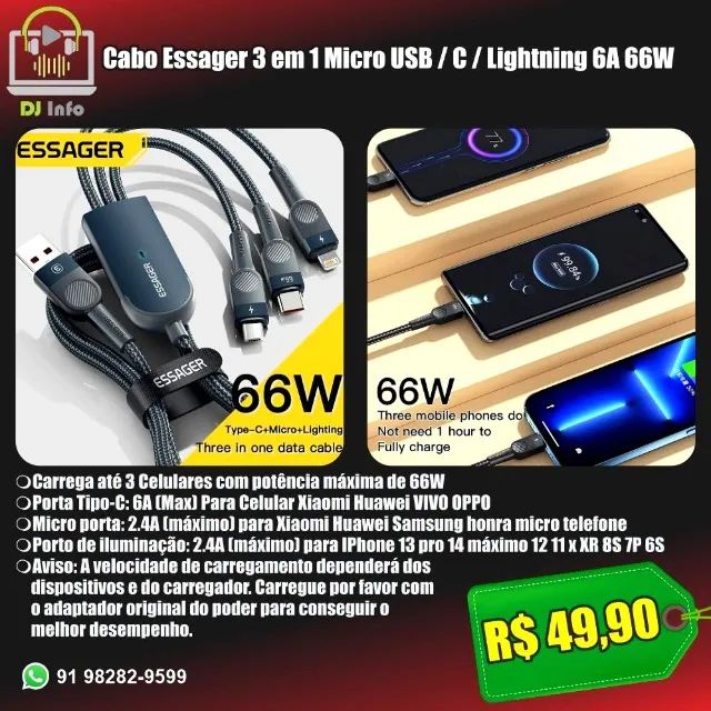 DAC Fone de Ouvido Baseus USB Tipo C para 3.5mm