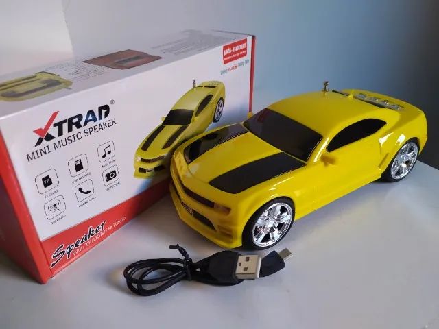 Caixa de Som Camaro Amarelo - Bluetooth e USB - Foto 2