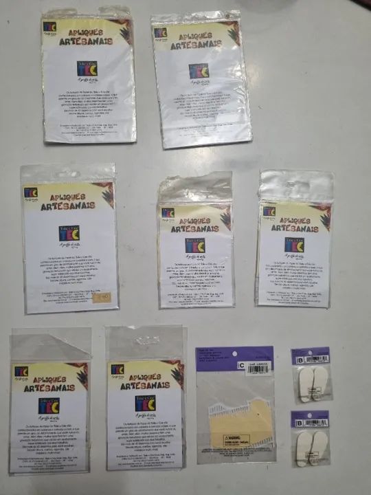 Kit 02 - Artesanato/Scrapbook - Apliques em papel e metal - Foto 2
