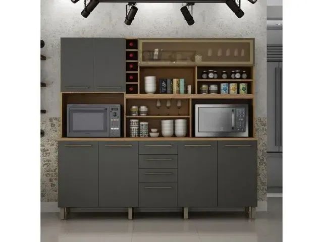 Kit Cozinha MDF com 7 Portas e 4 Gavetas - Super Funcional! - Foto 2