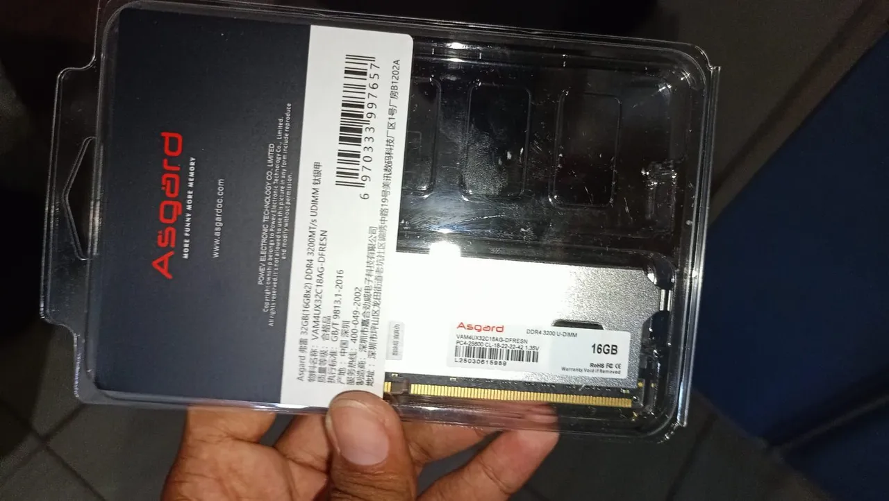 Memória RAM Asgard DDR4 16GB 3200MHz