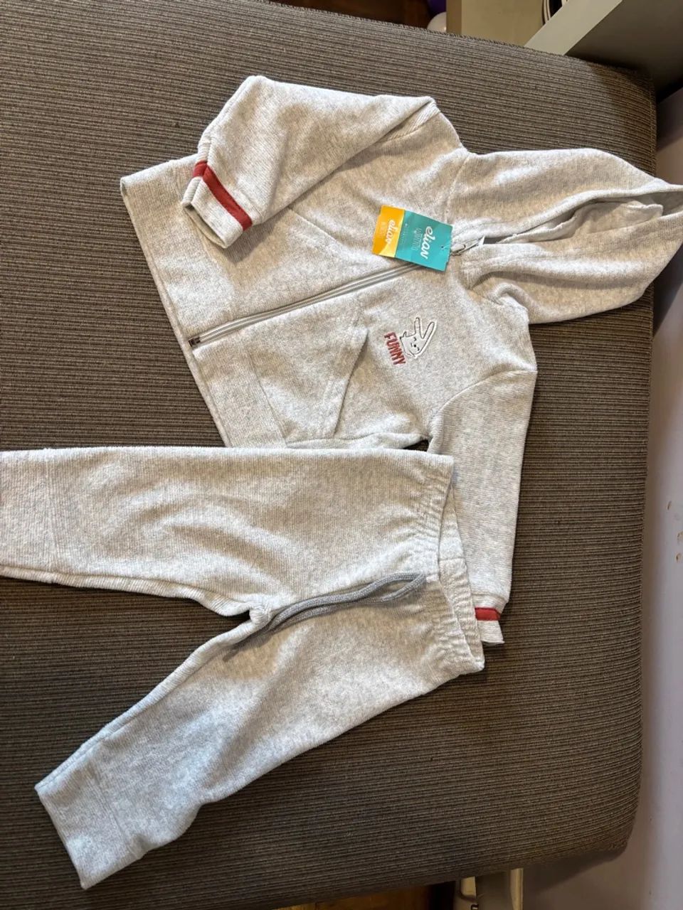 Conjunto de Moletom Infantil Cinza Elian