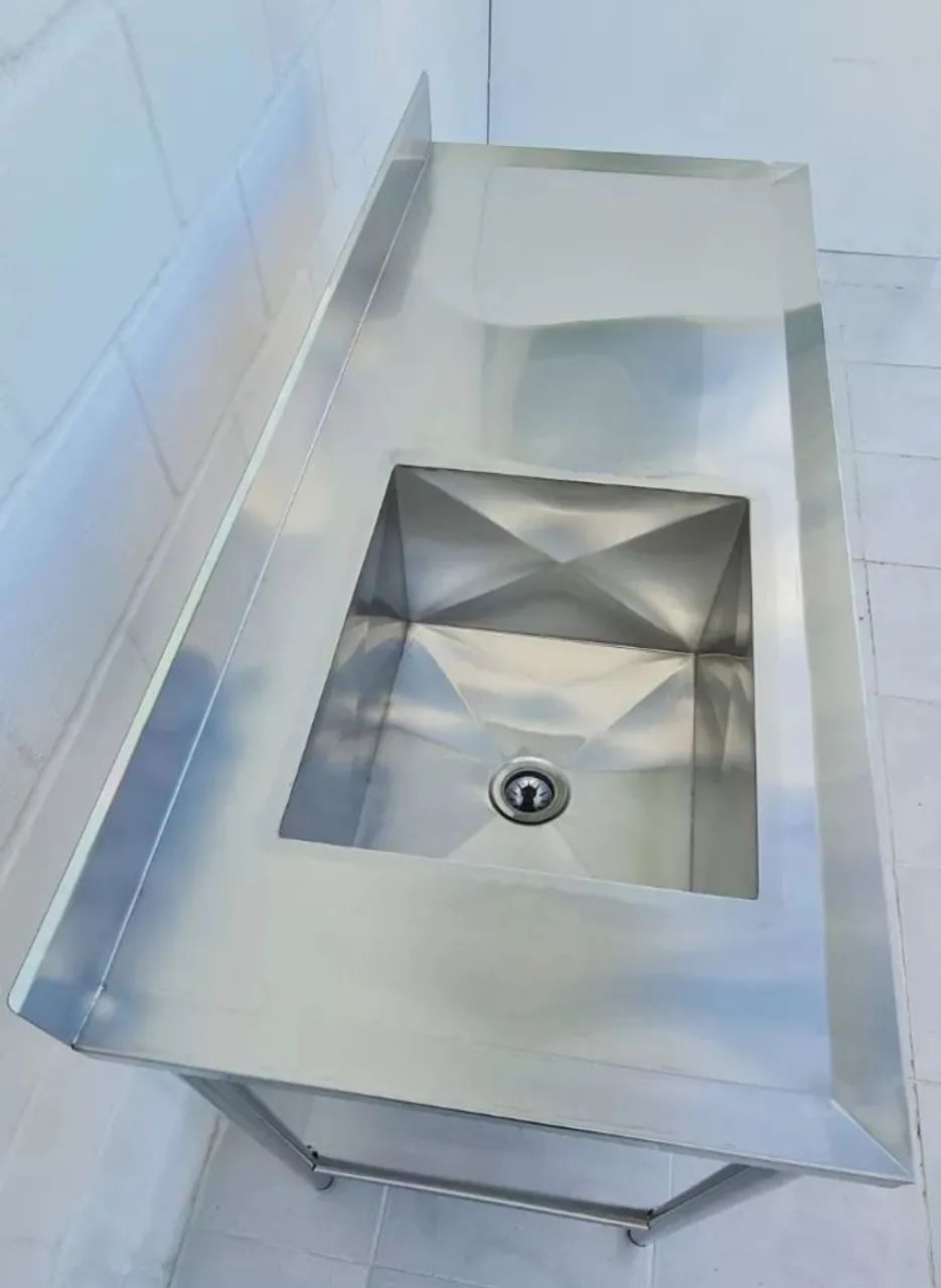 Pia de aço inox para comércio - Foto 4