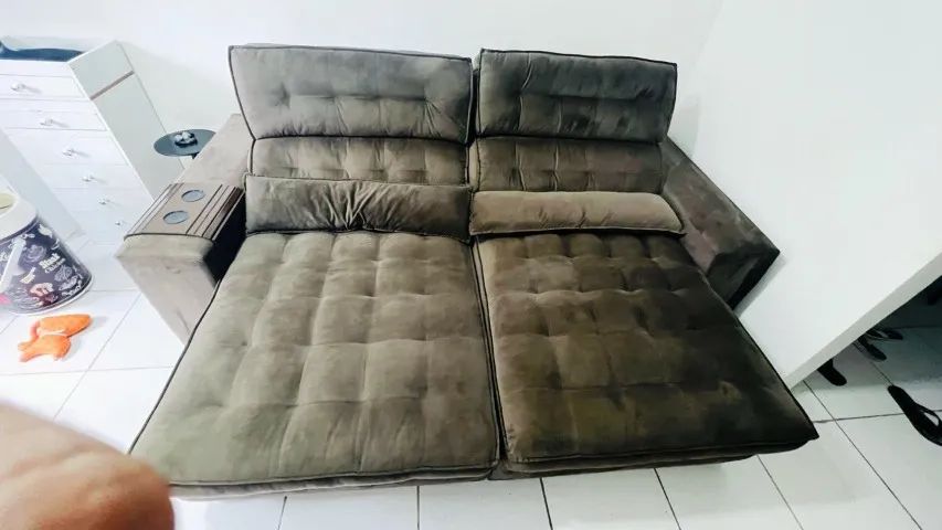 sofá veludo retrátil - Foto 3