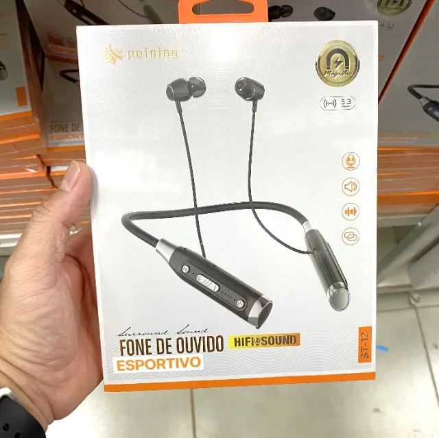 Fone de Ouvido Bluetooth 5.3 Hifi Sound Esportivo Peining ST-12 - Foto 4