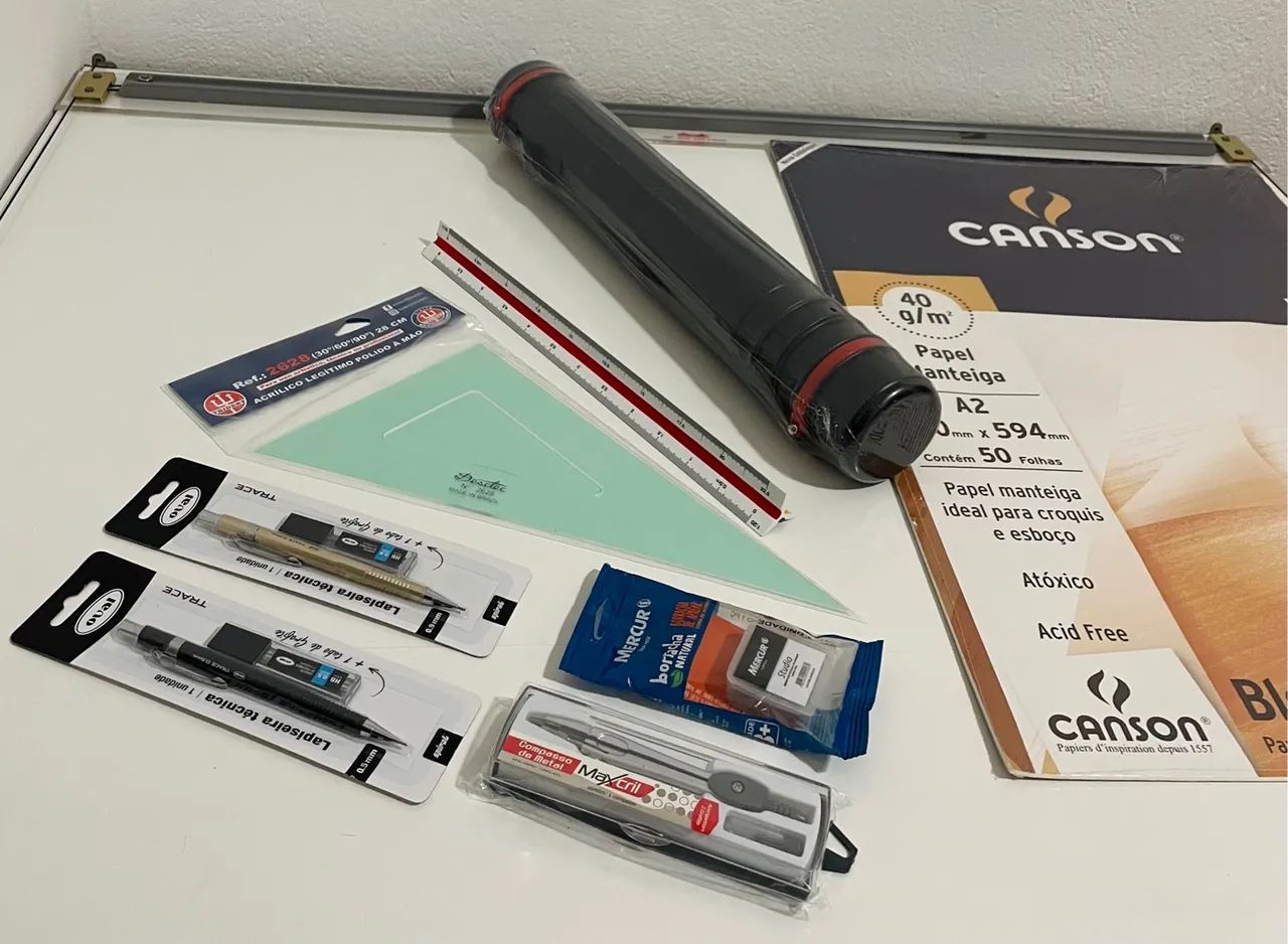 Kit Desenho Técnico Completo - Canson, Lapiseiras e Mais!