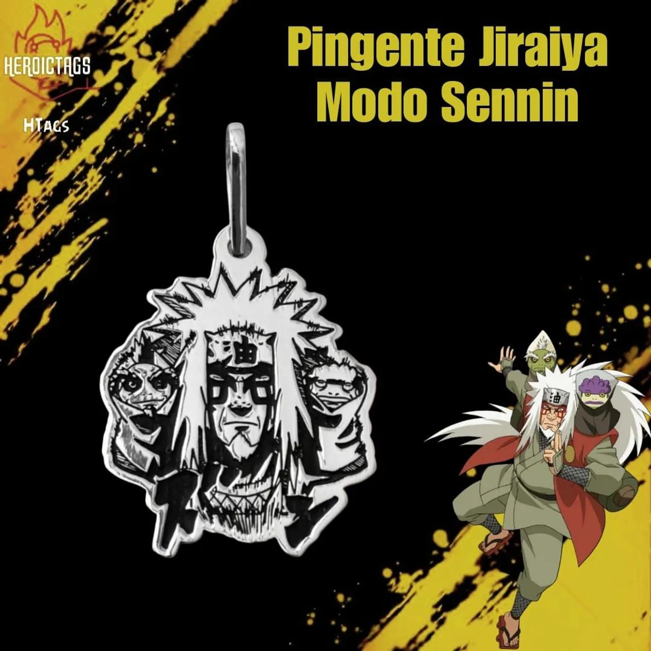 Pingente Jiraiya Modo Sennin - Naruto Shippuden 