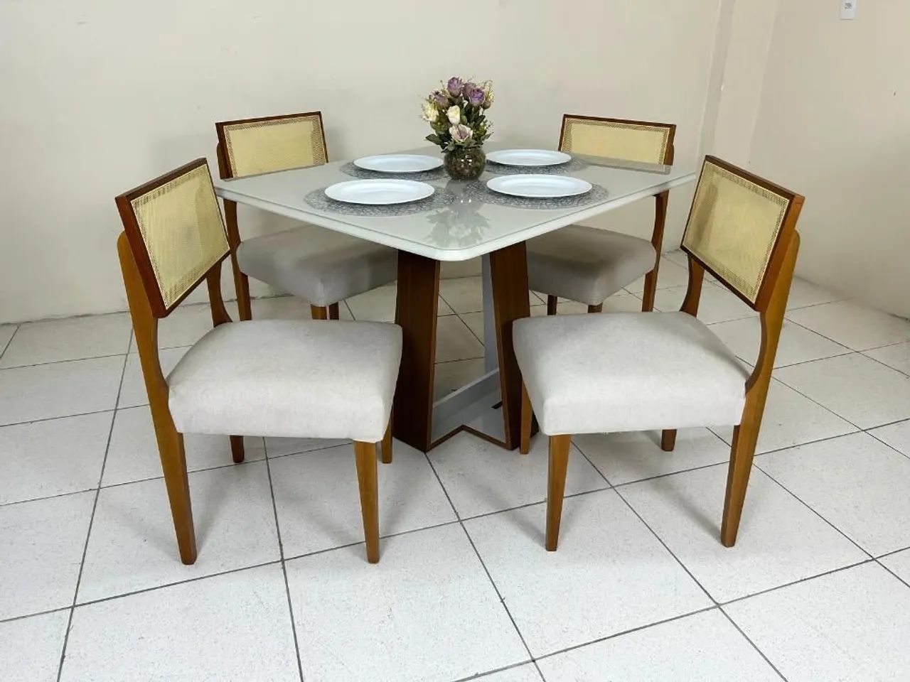MESA SUPER LUXO ALTO PADRÃO CADEIRAS EM MADEIRA MACIÇA JÁ MONTADAS!! 26LO9
