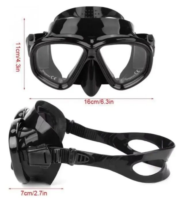 Máscara de Mergulho Óculos Snorkel Vidro Temperado - Foto 3