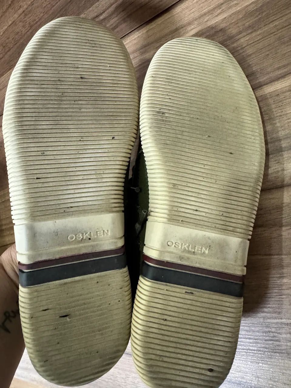 Sapatênis Osklen número 36 verde militar usado 1 vez  - Foto 5