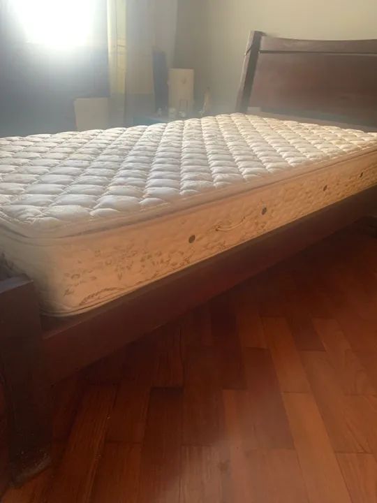 Cama de solteiro em madeira maciça com colchão Castor - Foto 4