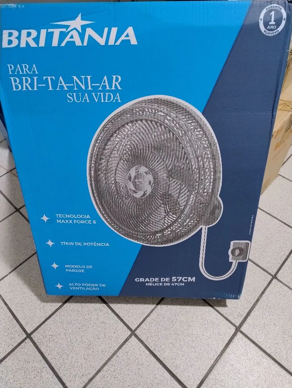 Ventilador de Parede Britânia 176W 57cm
