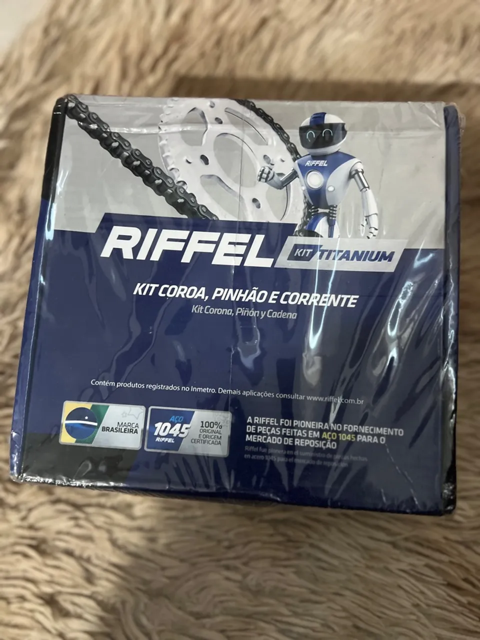 Kit Coroa, Pinhão e Corrente Riffel Titanium