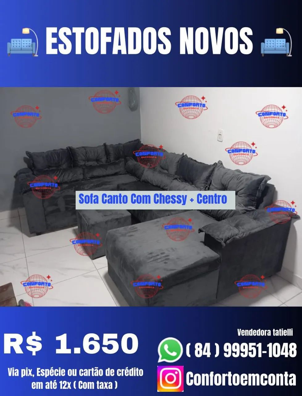 Sofá Chessy Com Centro - Novo diretamente da fábrica  - Foto 4