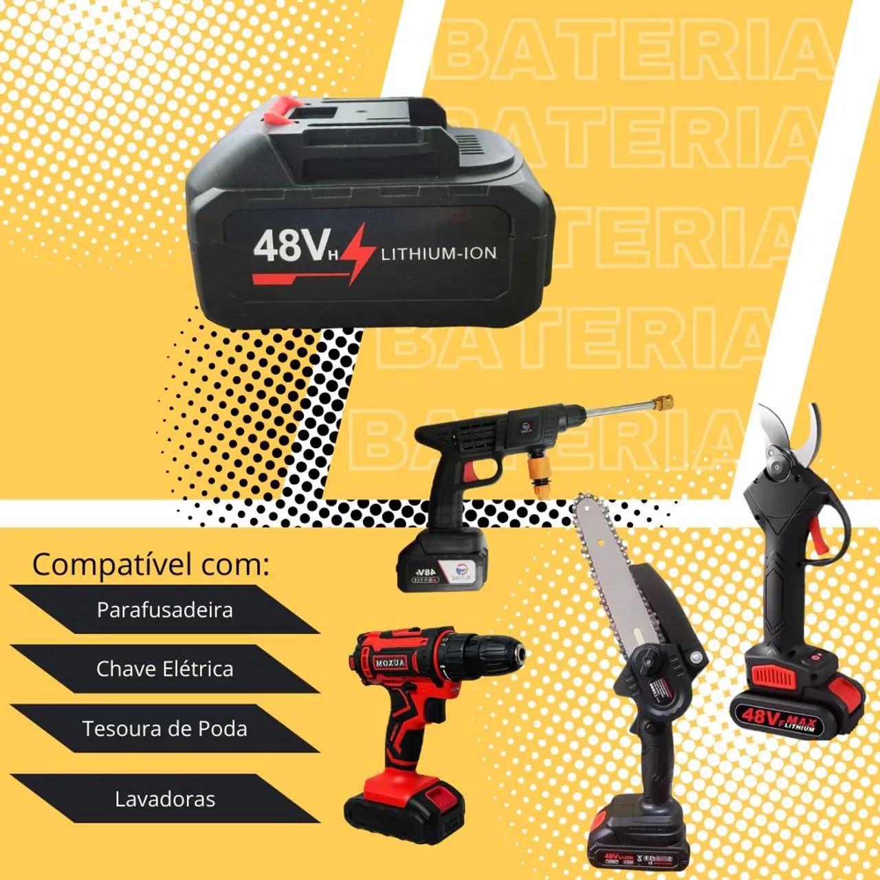 Bateria 48V de Alta Duração para Ferramentas - Foto 2