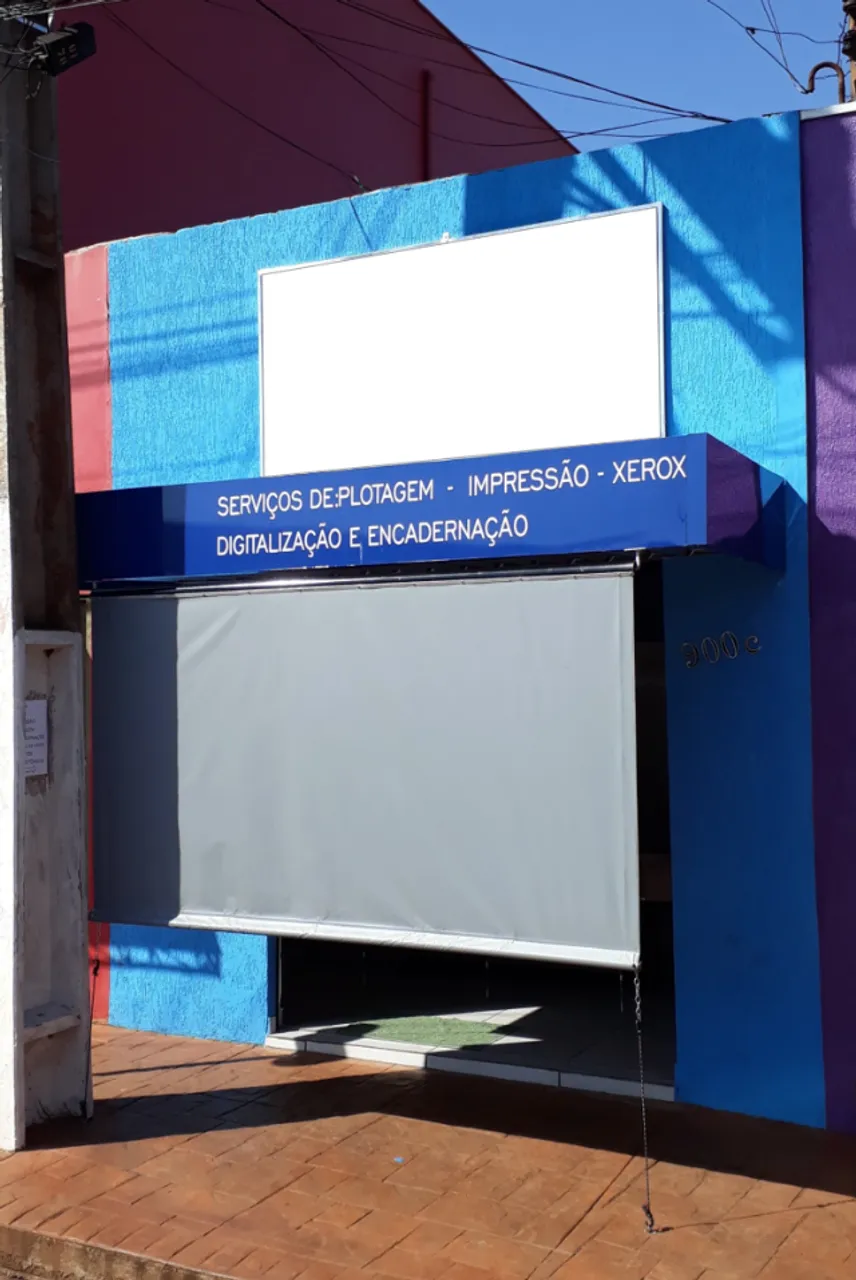 Marquise em ACM + Toldo cortina
