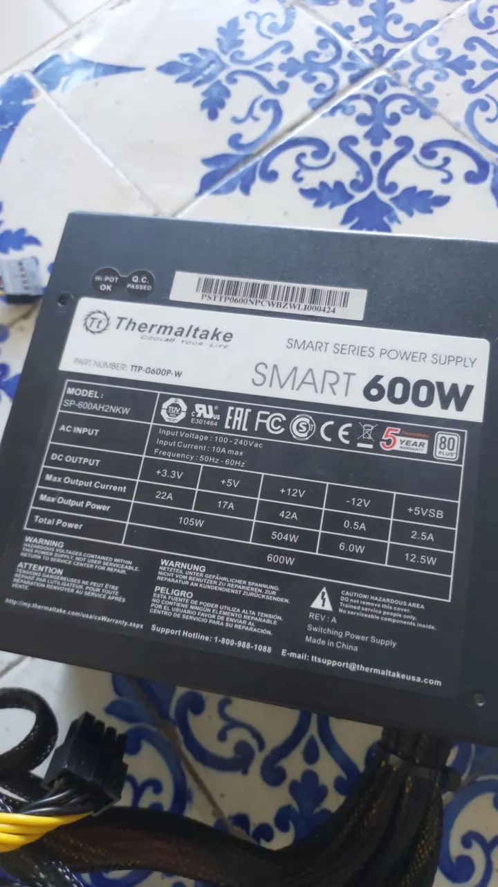 Thermaltake 600W Real Power Supply + 3 Notebook 8GB DDR4 Memories64330131938563121