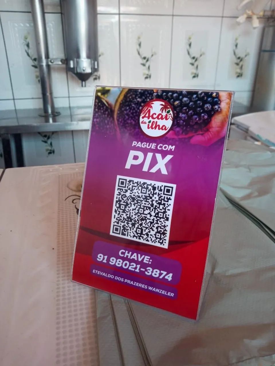 Plaquinha Pix (acrílico) - Foto 2