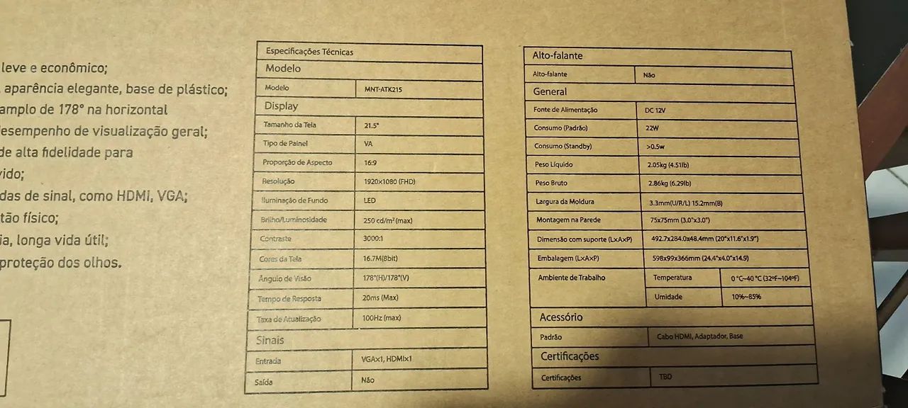 Monitor FHD Atk215  - Foto 3
