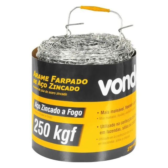 Arame Farpado 250 Metros 250Kgf * Vonder - Foto 2