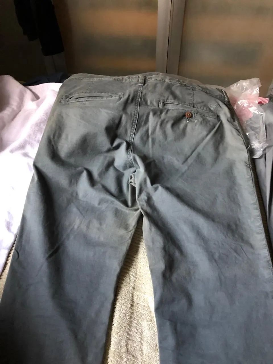 Calça Chino Sarja Cinza American Eagle - Foto 3