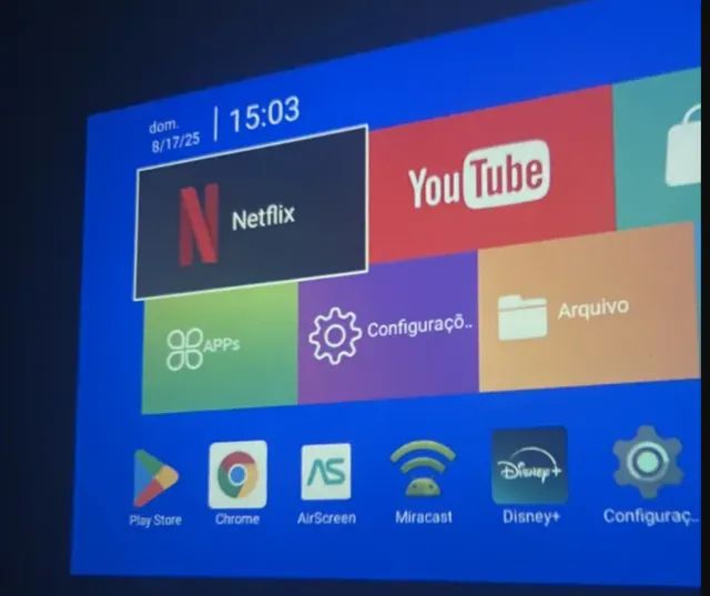 Projetor Smart Hy320 Android Wi-fi Hd Top Cinema em Casa Todos os Dias - Foto 4