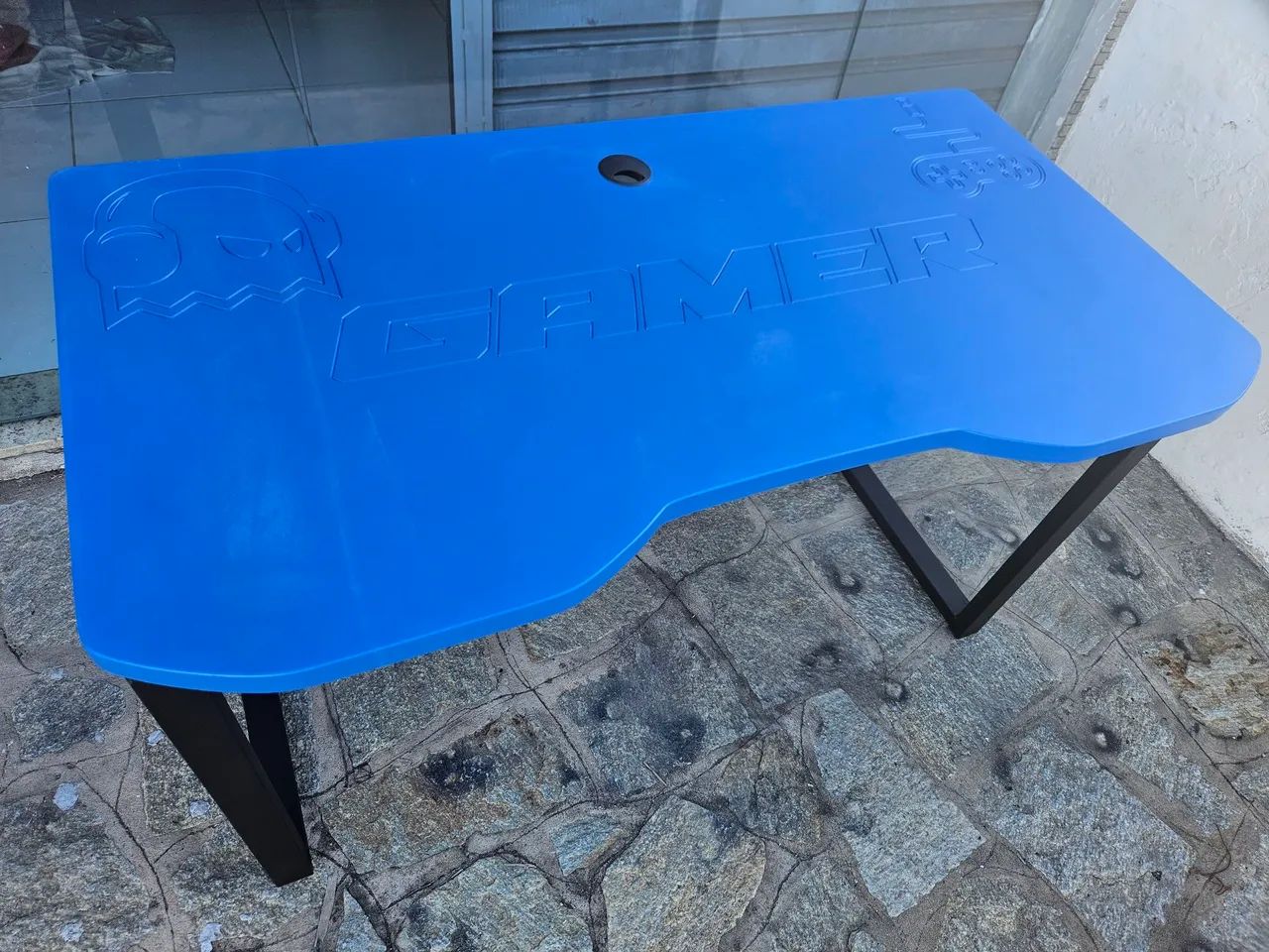 Mesa Gamer Azul - Foto 5