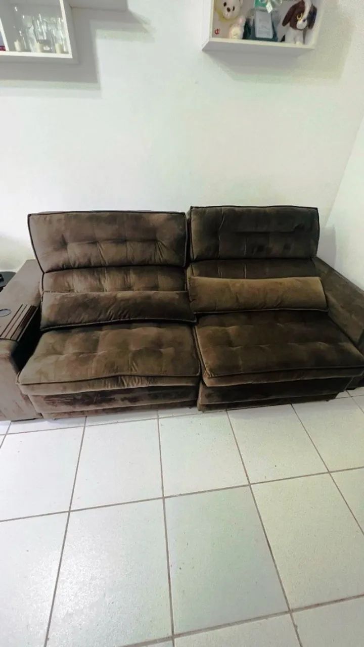 sofá veludo retrátil - Foto 2