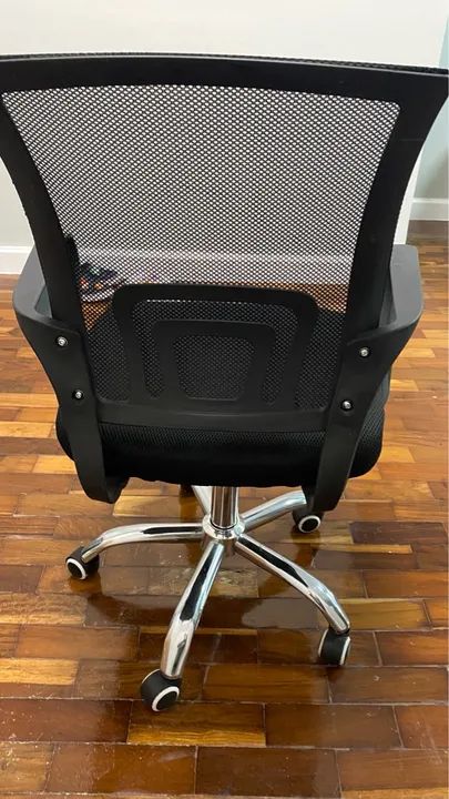 Cadeira de Escritório Giratória Mesh Preta - Foto 2