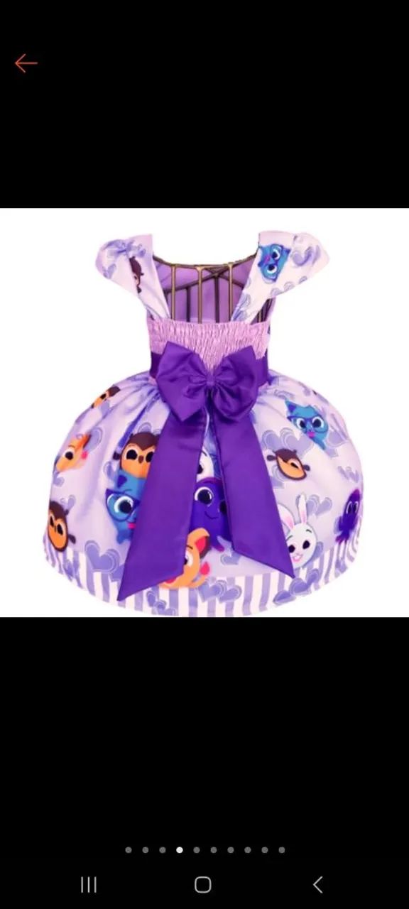 Vestido de 1 ano bolo fofo 