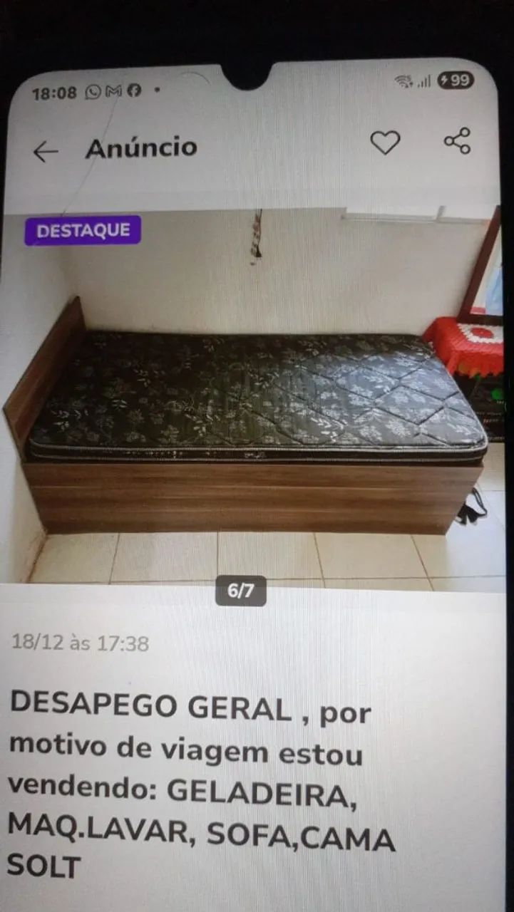 Cama de solteiro mdf