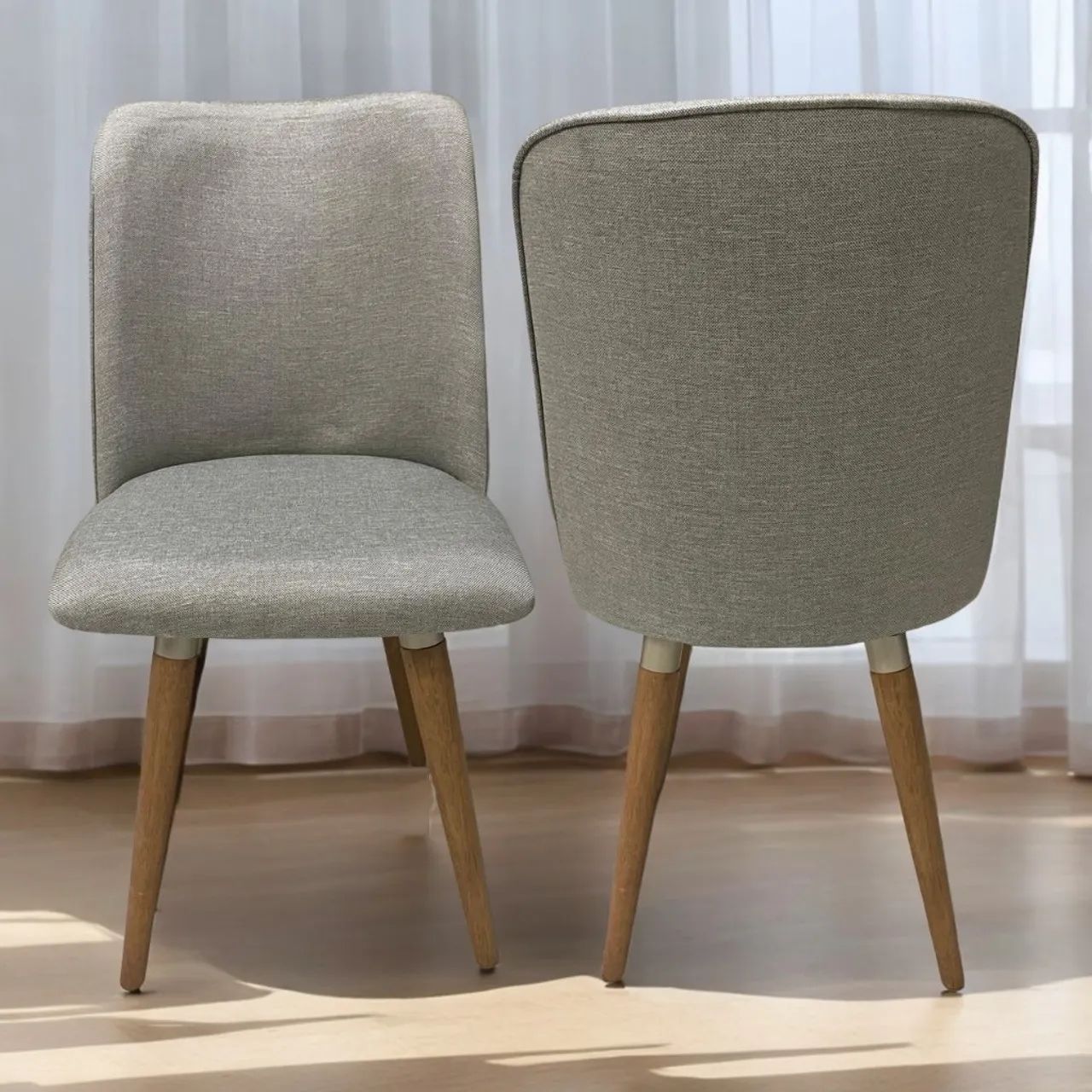 Cadeira de Jantar Slim Linho Cinza tt76