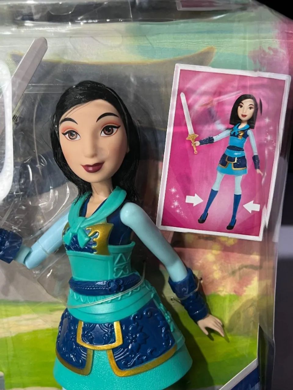Boneca Mulan Guerreira Articulada e com movimento de ação