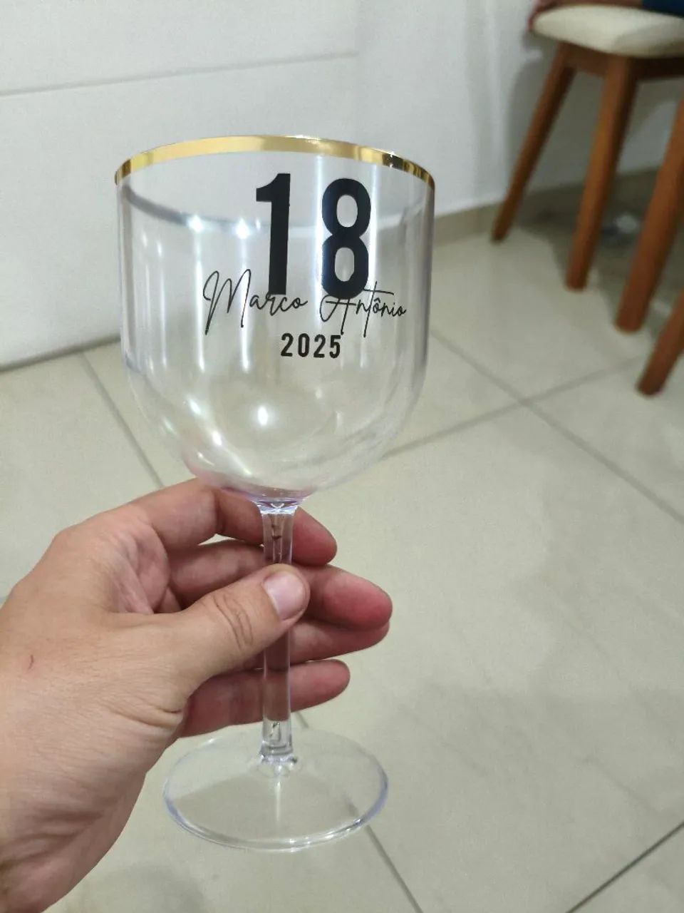 Taça cristal - Pronta entrega - aniversário 