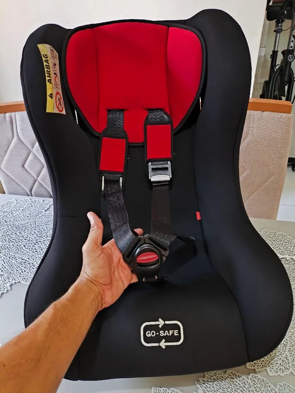 Cadeirinha para crianças de até 36 kg.