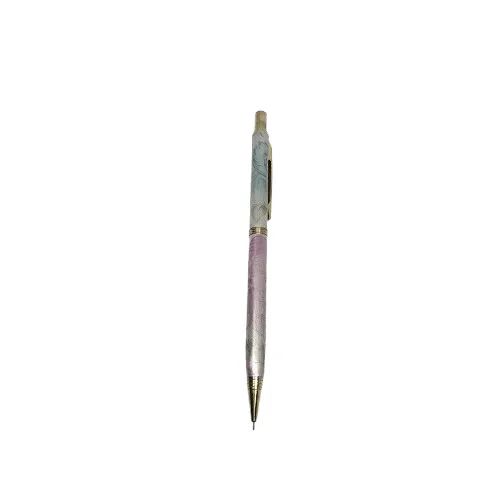 Lapiseira luxo c/ padrão exclusivo rosa & azul: elegância & qualidade pra sua escrita!