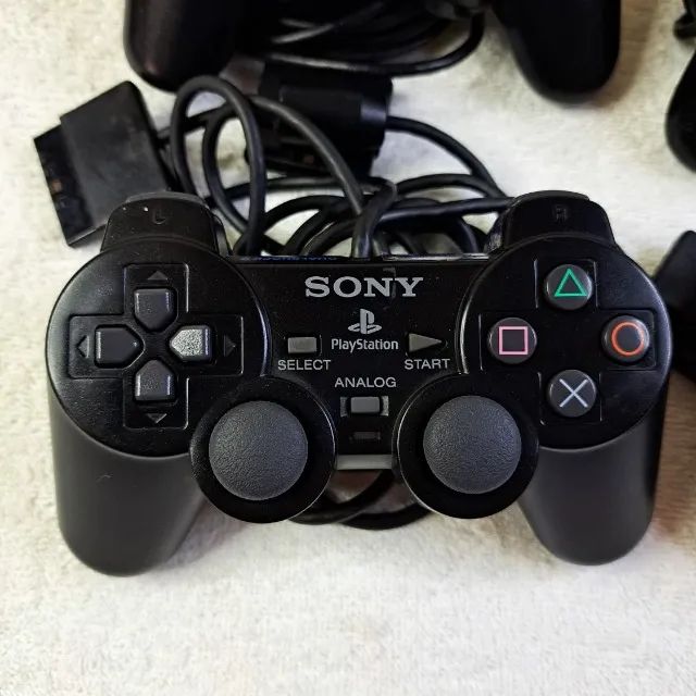 Controles Originais PS2. Dual Shock Preto. Playstation 2. Joystick Revisados 100%. Envio - Foto 3