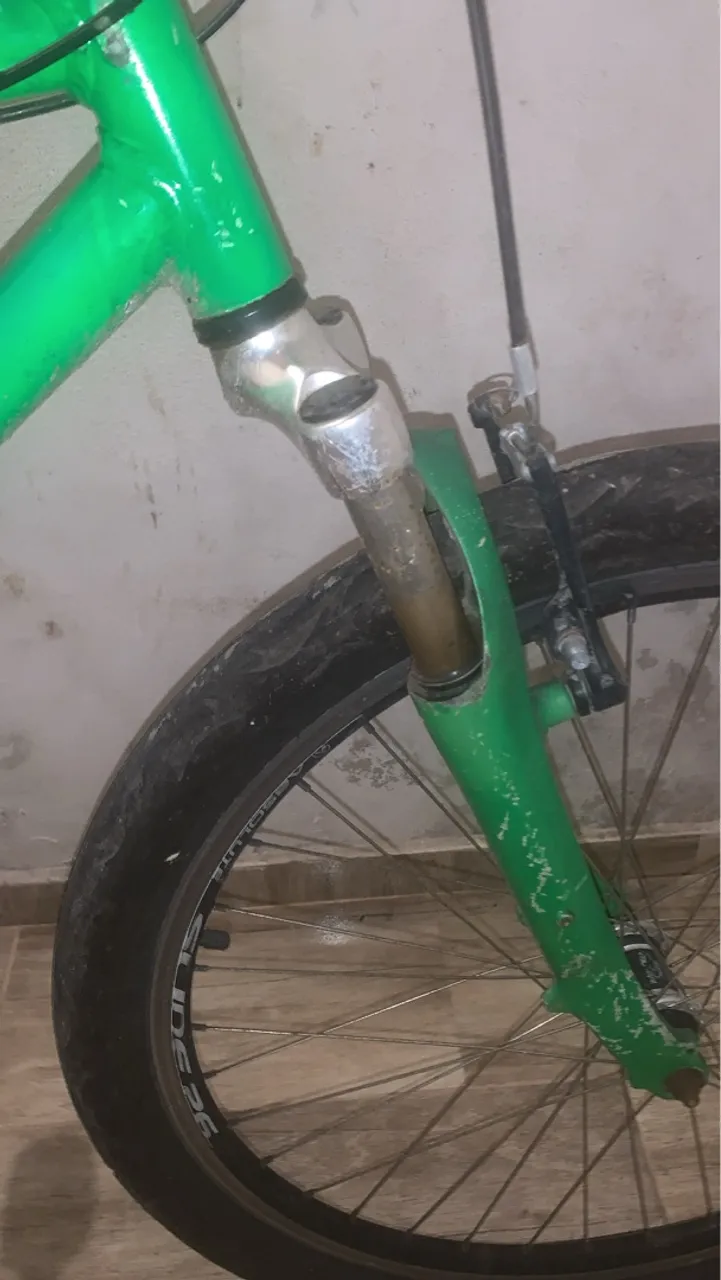 Garfo Dianteiro de Bicicleta Verde